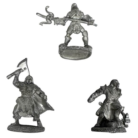 Vintage Metal Miniature Lot 12 Figure Figurine Reaper Fantasy War Games Rare - Picture 6 of 8